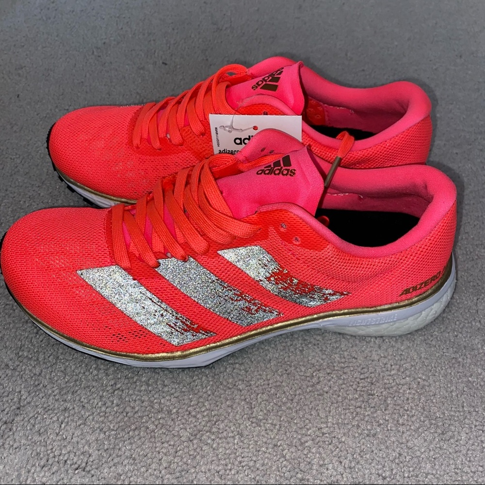 Adidas adios 5 Hot Coral Pink Reflective Sneakers - Picture 8 of 16
